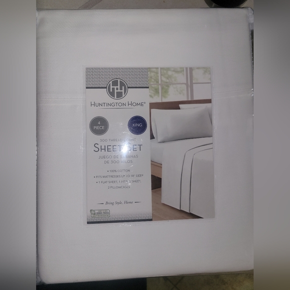Huntington Home Bedding Huntington Home White 30 Thread Count King